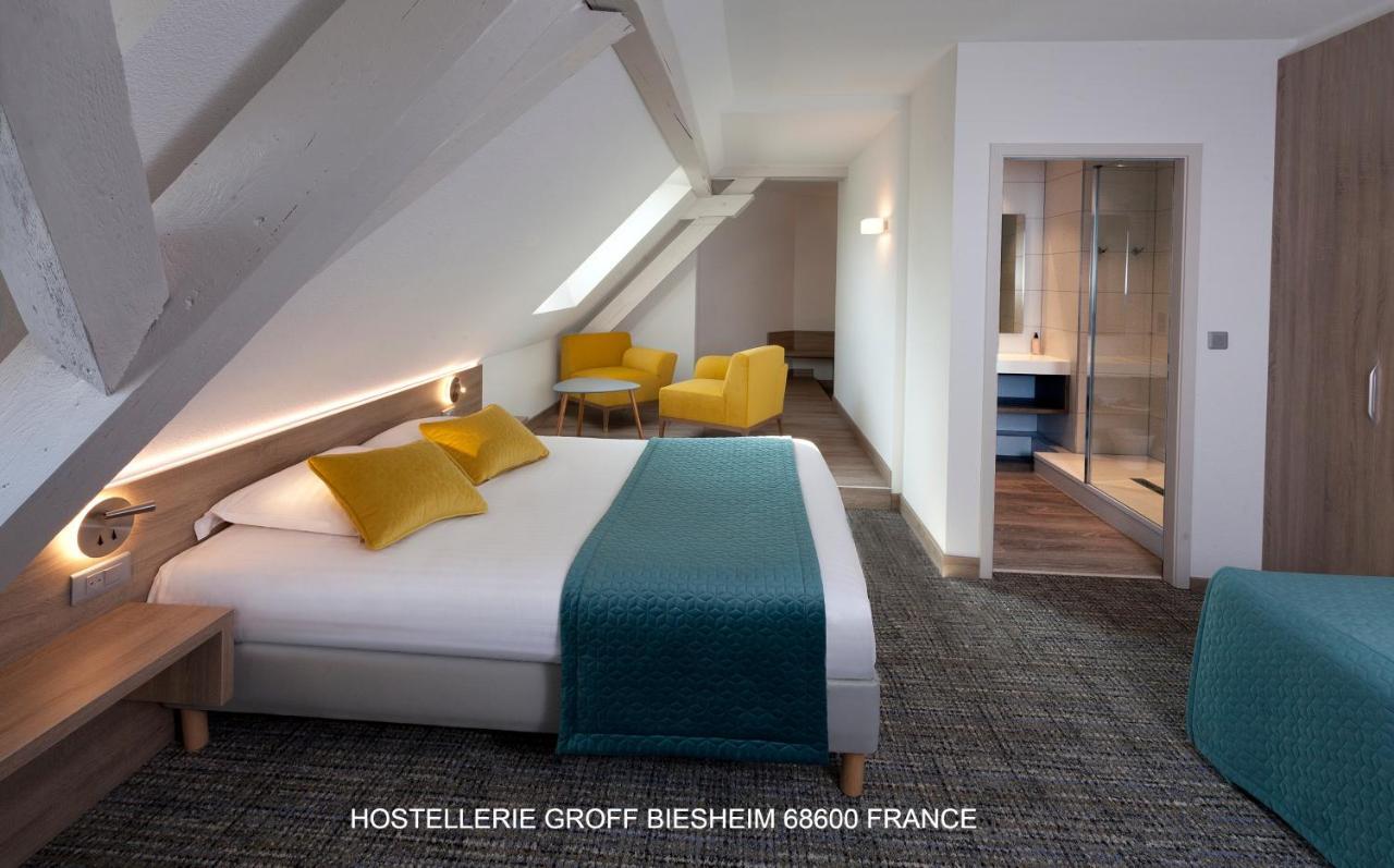 Aux Deux Clefs Hostellerie Groff Biesheim Exteriör bild
